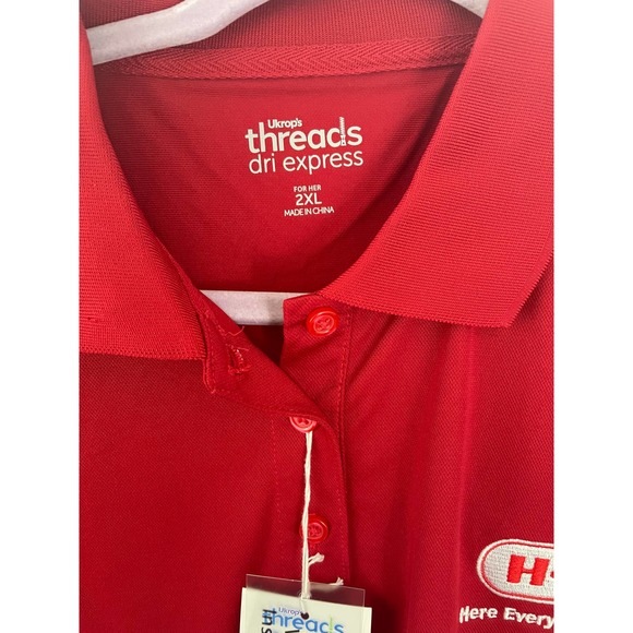 H-E-B Red Top 2XL Gift Uniform Polo Shirt Top Embroidered Collared NEW Unisex - Picture 4 of 6